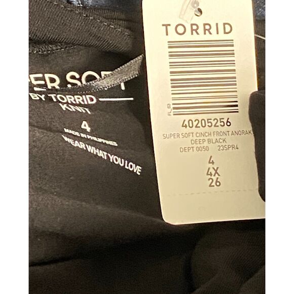 💕Super Soft Cardigan Kimono 3/4 Sleeve Tie Front in Black, Size 4X💕 - Picture 5 of 6